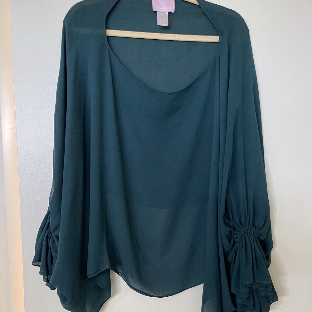 Michelle Farmer Collaborate Teal Silk Blouse - One size fits all